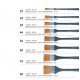 Professional straight brush for applying gesso, long wooden stick, dense bristles